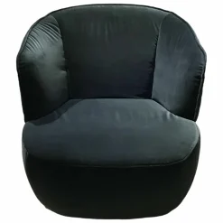 Sessel SE 384-16 Stoff 18.223 Schwarzgrau mit Rollen