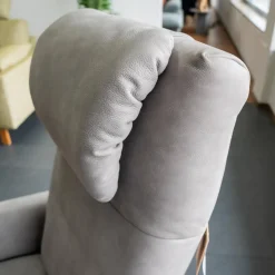 Sessel Sean M Kalma Leder A-India Asphalt Fuß Drehteller Edelstahl Inklusive Nackenkissen