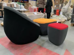 Sessel Seating Stone mit 2 Hockern