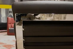 Sessel Sinus 23111 Leder 486 Schwarz Gestell Verchromt mit Sessel