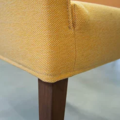 Sessel Smilla Stoff Steelcut Quartett Gelb Fuß Nussbaum