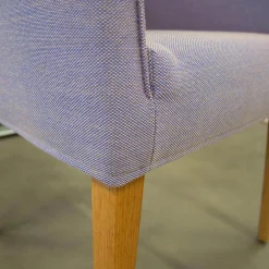 Sessel Smilla Stoff Steelcut Quartett Blau Lila Fuß Eiche