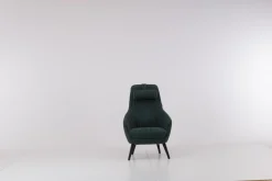 Sessel Sola Stoff Cricket Reed K5232 01 Grün Füße Holz Schwarz Inklusive Nackenkissen