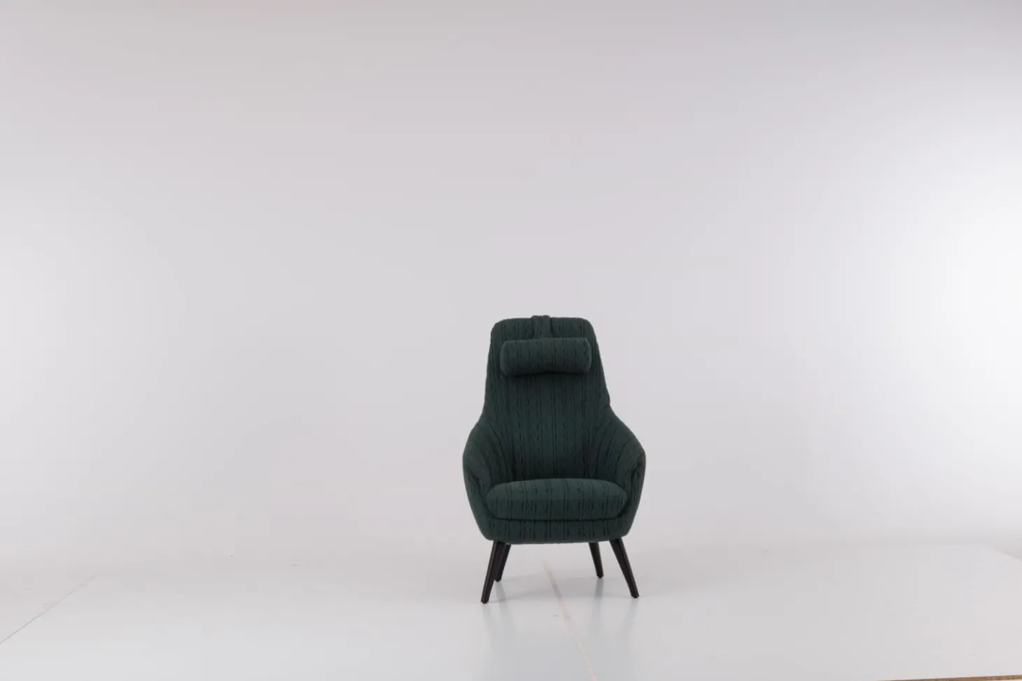 Sessel Sola Stoff Cricket Reed K5232 01 Grün Füße Holz Schwarz Inklusive Nackenkissen