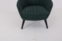 Sessel Sola Stoff Cricket Reed K5232 01 Grün Füße Holz Schwarz Inklusive Nackenkissen