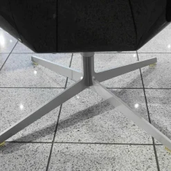 Sessel Space JI 11 Schwarz Hochglanz Softleder Cognacfarbig Kat. 6