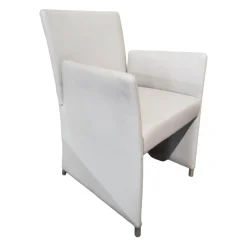 Sessel Stuhl Dinnerchair Jason Leder Congress 55 Grau Gestell Stahl Velourmatt