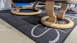 Sessel Sunrise L Leder Paloma Sand Beige Gestell Classic Eiche Natur Mit Hocker