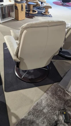 Sessel Sunrise M Leder Paloma Light Grey Grau Gestell Signature 40 Alu Poliert Holz Wenge Schwarz Mit Hocker