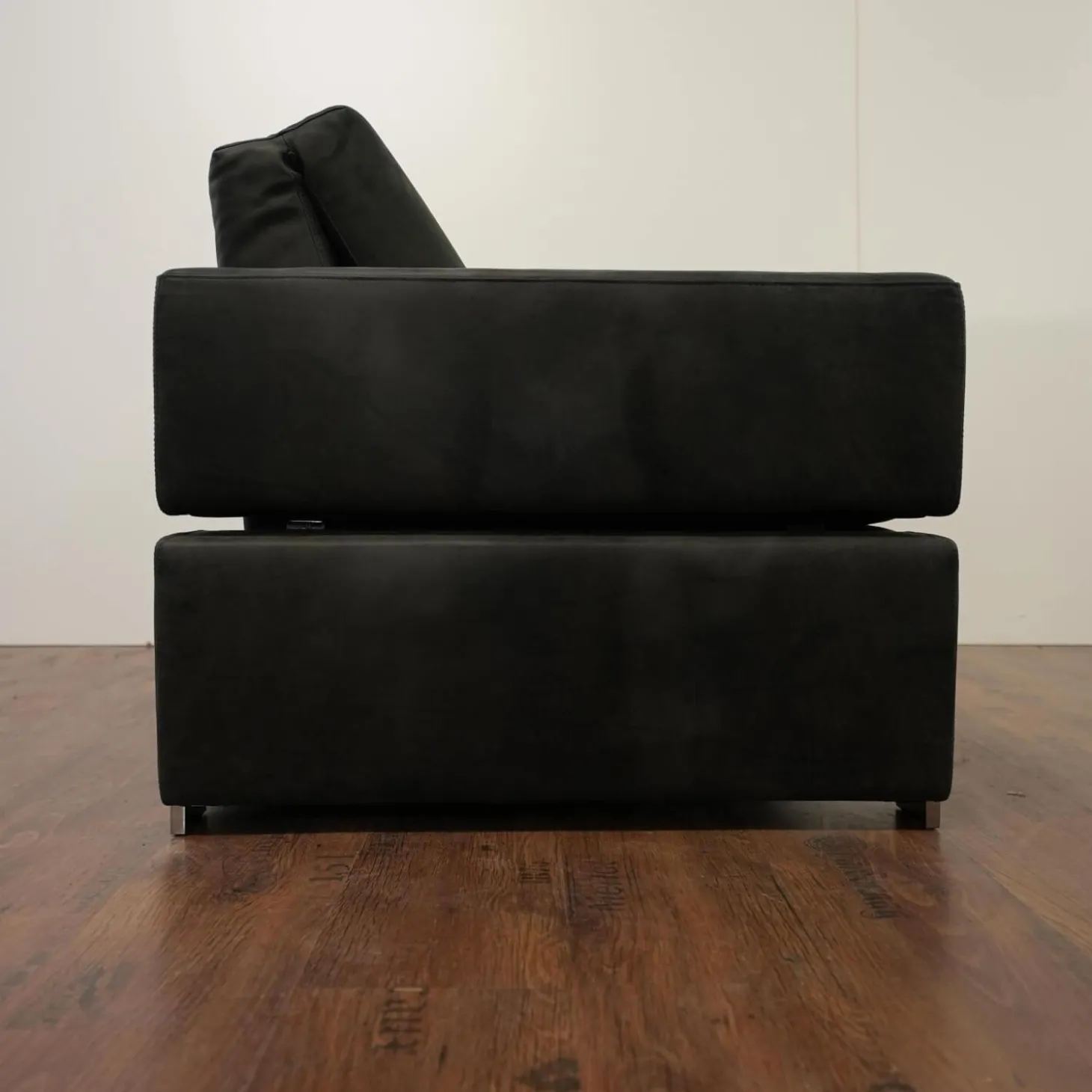 Sessel Tomo Leder Glove 5625 10 Grau Füße Metall Verchromt Mit Fußstütze