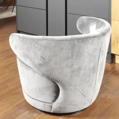 Sessel Trick XXL Bezug Stoff U3105H Grau Inklusive Rückenkissen