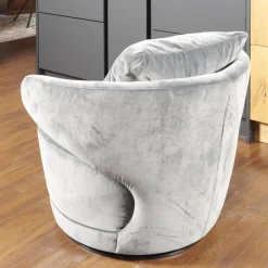 Sessel Trick XXL Bezug Stoff U3105H Grau Inklusive Rückenkissen