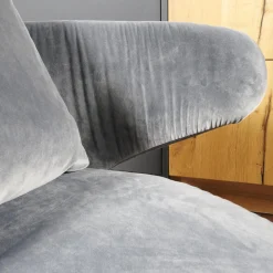 Sessel Trick XXL Bezug Stoff U3105H Grau Inklusive Rückenkissen