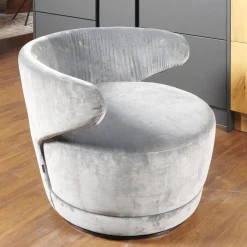 Sessel Trick XXL Bezug Stoff U3105H Grau Inklusive Rückenkissen