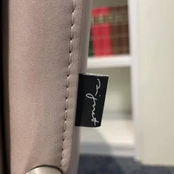 Sessel Und Hocker Gin Bezug Leder Rancho Lava Mit Metallarmlehnen