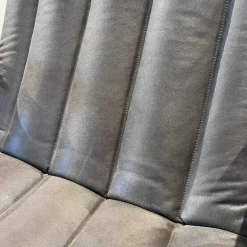 Sessel Und Hocker Healey Lounge Leder Vintage mit Hocker 1410 Cigar 4-Fuss Kreuzgestell Alu Matt Bro