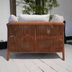 Sessel Und Sofa Crono Bezug Stoff Creme Gestell Nussbaum