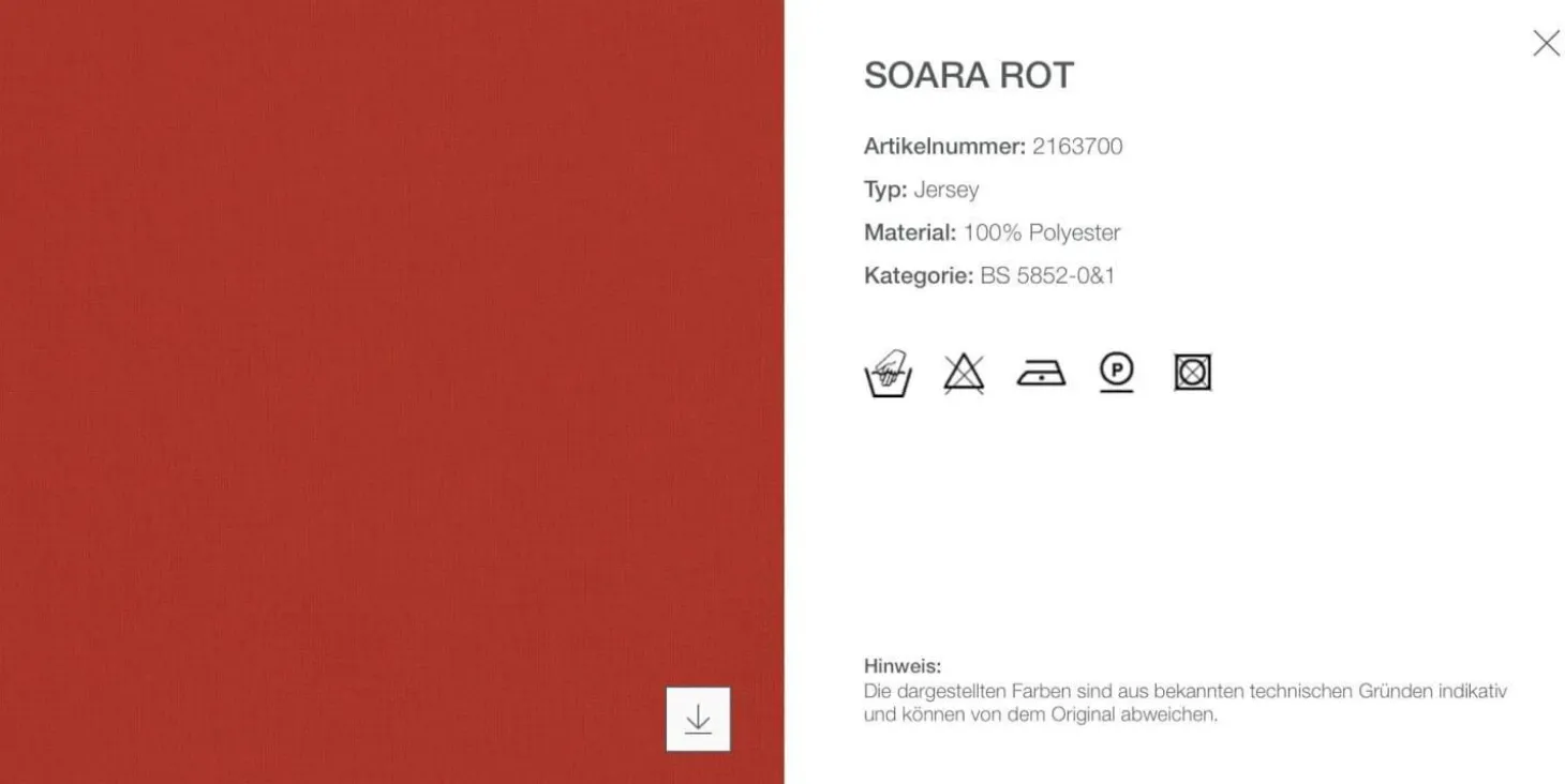 Sessel UP 2000 Stoff Jersey Soara Rot Metallbasis Unterseite Kernleder Mit Hocker