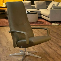 Sessel WK 608 Tipo Mit Hocker Leder 40 Royal 400 Fuß Chrom Gebürstet