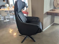 Sessel WK687 Bosso 7321 Leder Dino Schwarz mit motorischen Funktionen