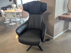 Sessel WK687 Bosso 7321 Leder Dino Schwarz mit motorischen Funktionen