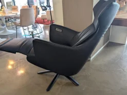 Sessel WK687 Bosso 7321 Leder Dino Schwarz mit motorischen Funktionen