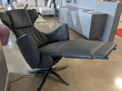 Sessel WK687 Bosso 7321 Leder Dino Schwarz mit motorischen Funktionen