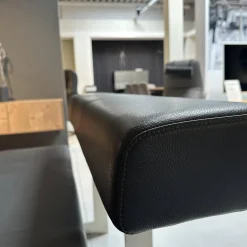 Set Eckbank K122 Steel LEder Montana in 1241 Graphit Gestell Edelstahl