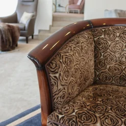 Sichtholzsessel Julietta Stoff Montagna 3344 Braun Graubeige