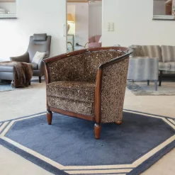 Sichtholzsessel Julietta Stoff Montagna 3344 Braun Graubeige