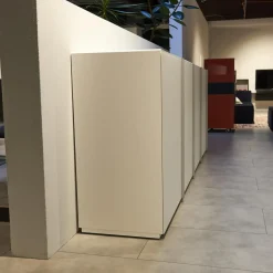 Sideboard Alea Lack Weiß Front Und Abdeckplatte Glas Matt Weiß Griffe Alu Matt