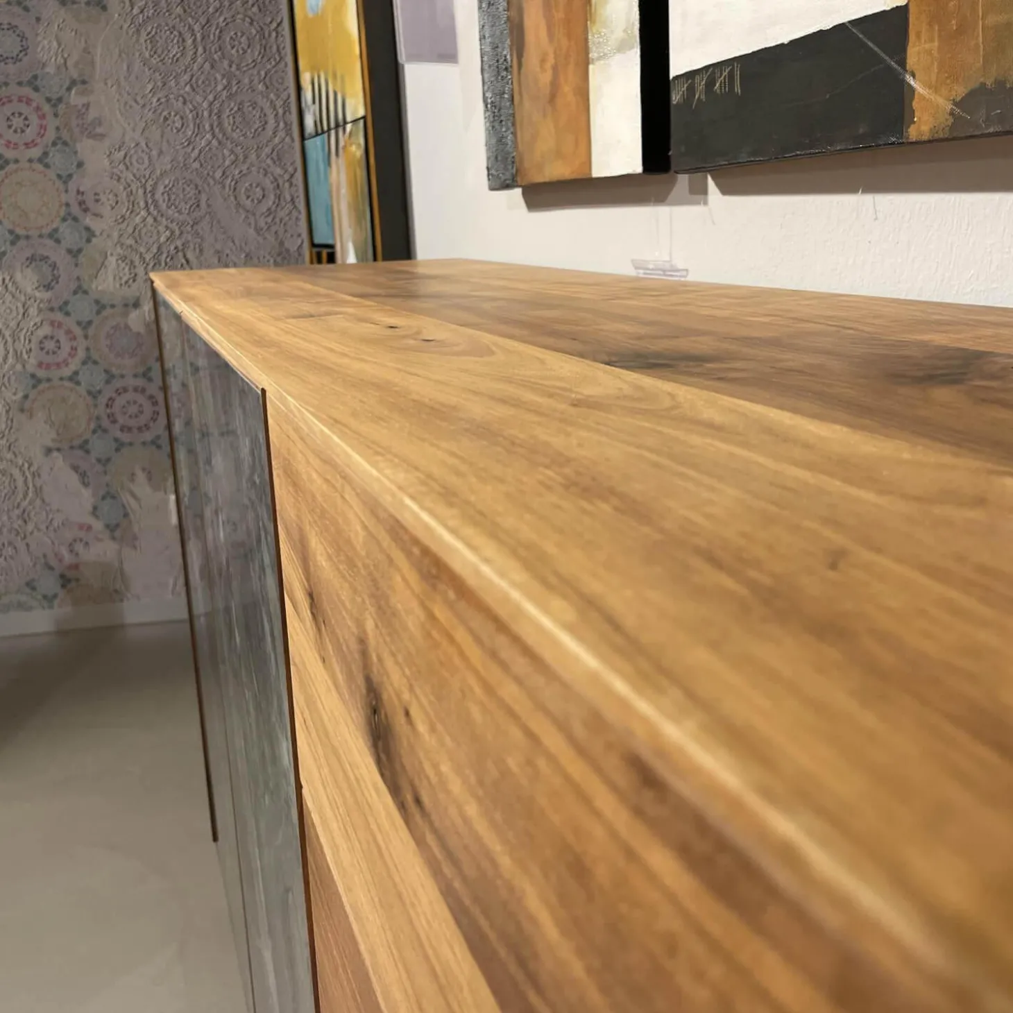 Sideboard Alleskönner Astiger Nussbaum Birke Natur Geölt Keramik Brunno