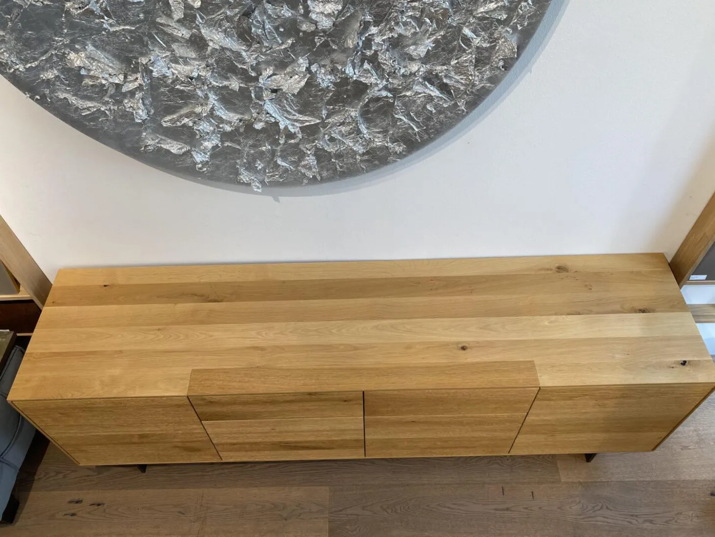 Sideboard Asteiche Gebürstet Natur Geölt