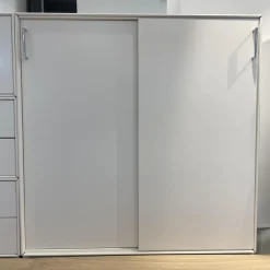 Sideboard Aus Element X RAL 9010 Reinweiß Und RAL 9010 Taubenblau