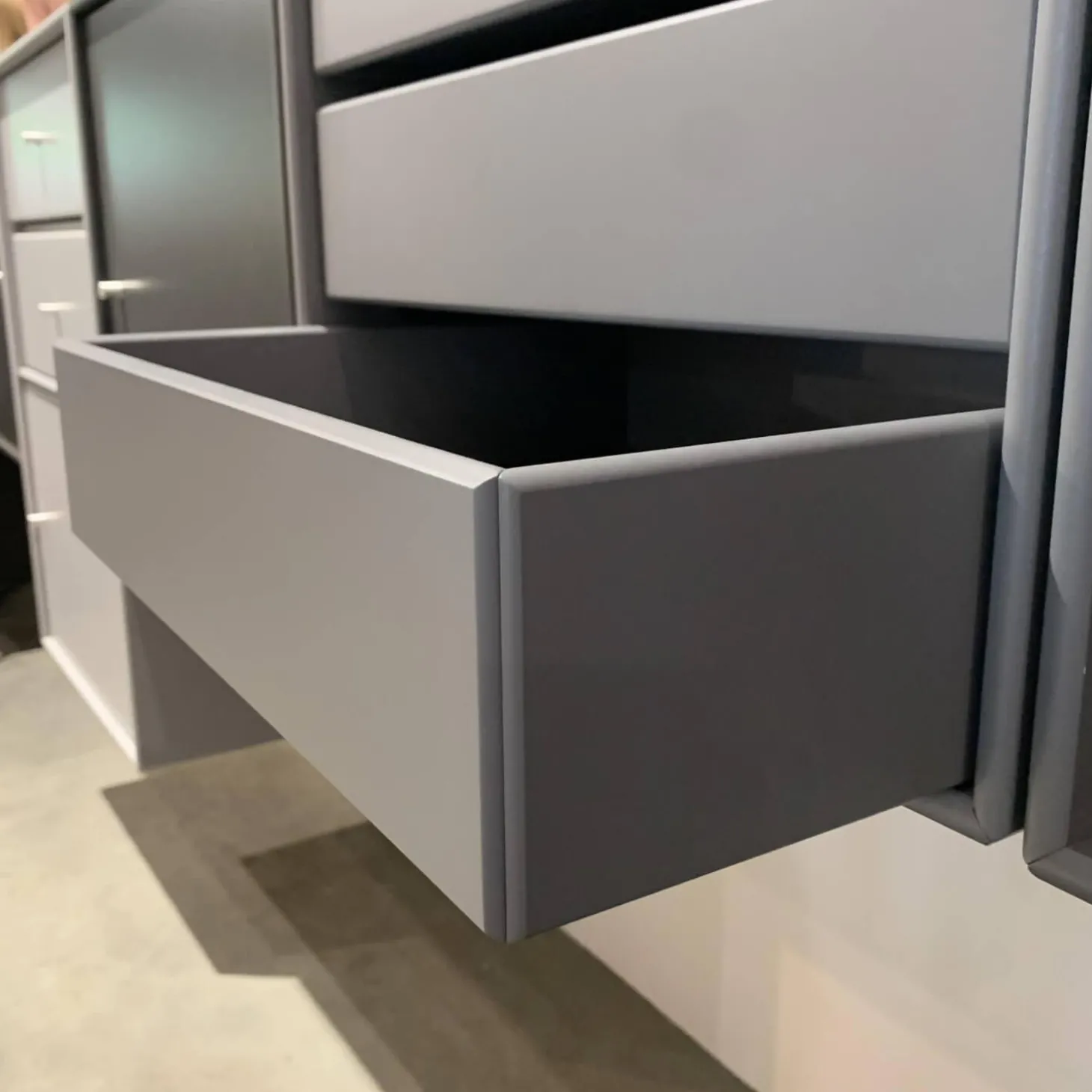 Sideboard Basis Lack Fiord Grafic Black Snow Anthracite