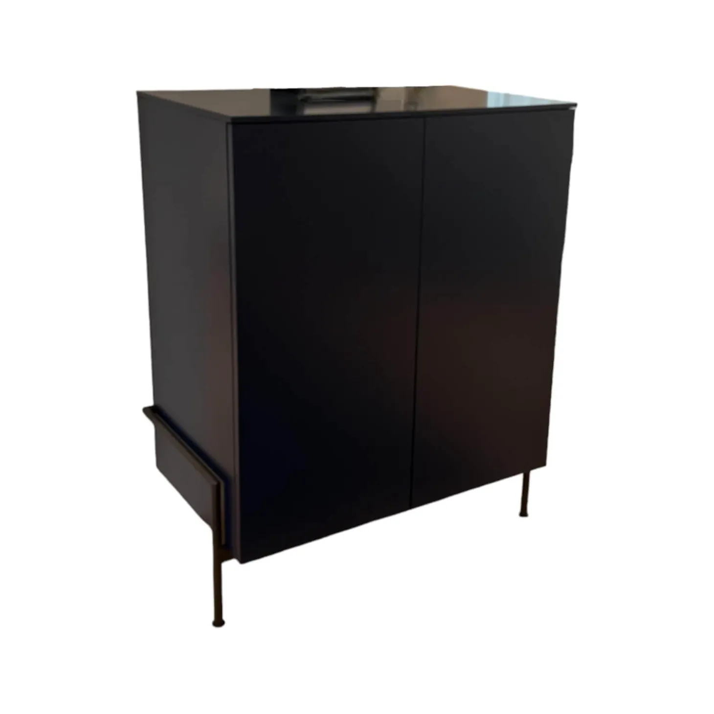 Sideboard Belt 900 353 Blu Notte Matt Dunkelblau Füße 306 Brüniert Oxidiert