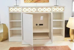 Sideboard Carino Lack Weißbeige mit Beleuchtung