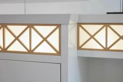 Sideboard Carino Lack Weißbeige mit Beleuchtung