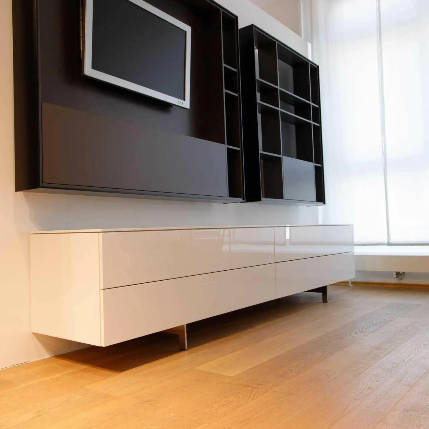 Sideboard Change Lack M103 Schneeweiß Hochglanz