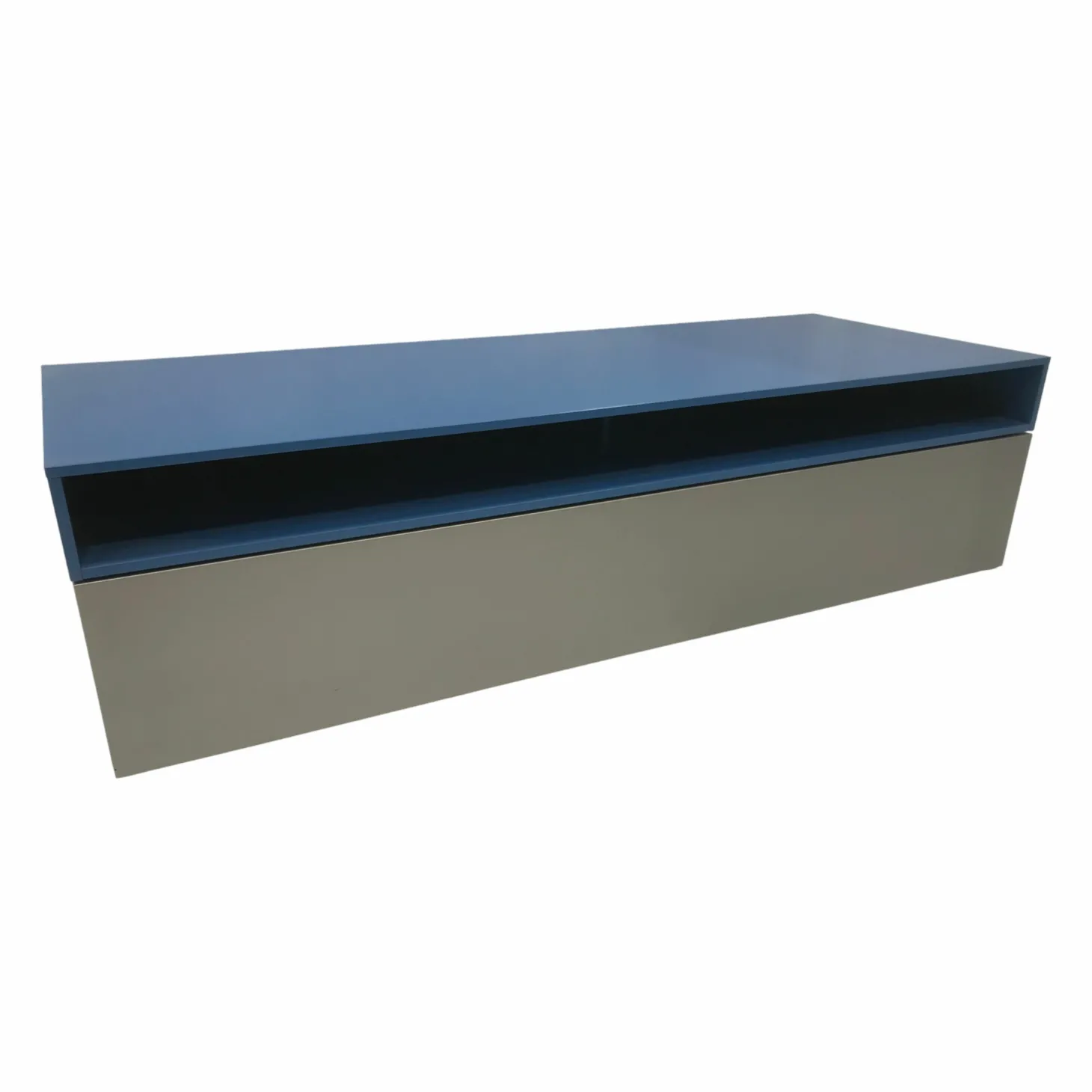 Sideboard Cube Change Lack Silbergrau Metallic Durchgehender Auszug
