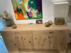 Sideboard Cubus Eiche Wild Massiv Weiß Geölt Mit Soft Close Ohne Dekoration
