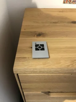 Sideboard Divano Wildeiche Massiv Oberfläche Bianco Geölt