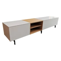 Sideboard Edit Quick MDF Mattlack P01/P01 Weiß E08 Eiche