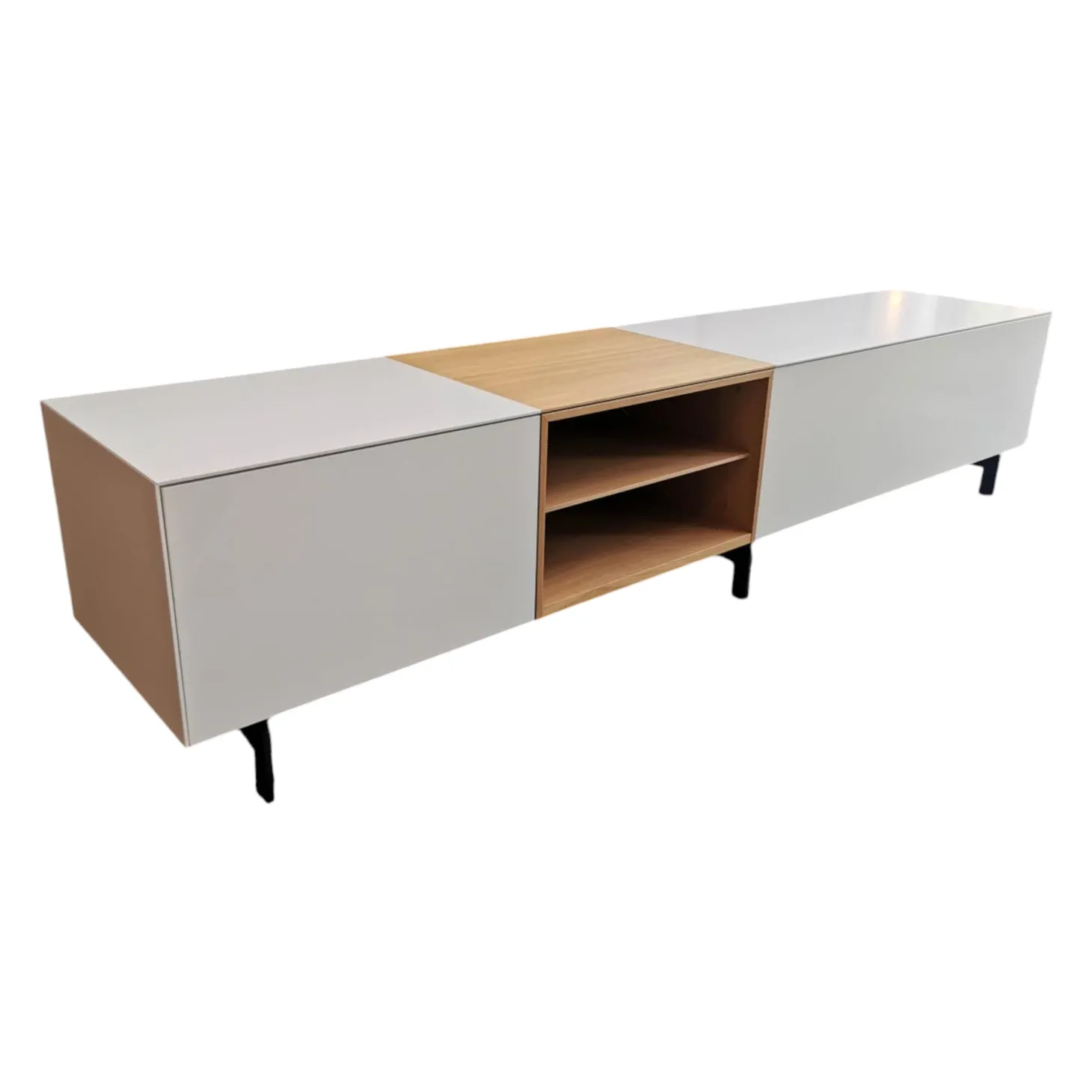 Sideboard Edit Quick MDF Mattlack P01/P01 Weiß E08 Eiche
