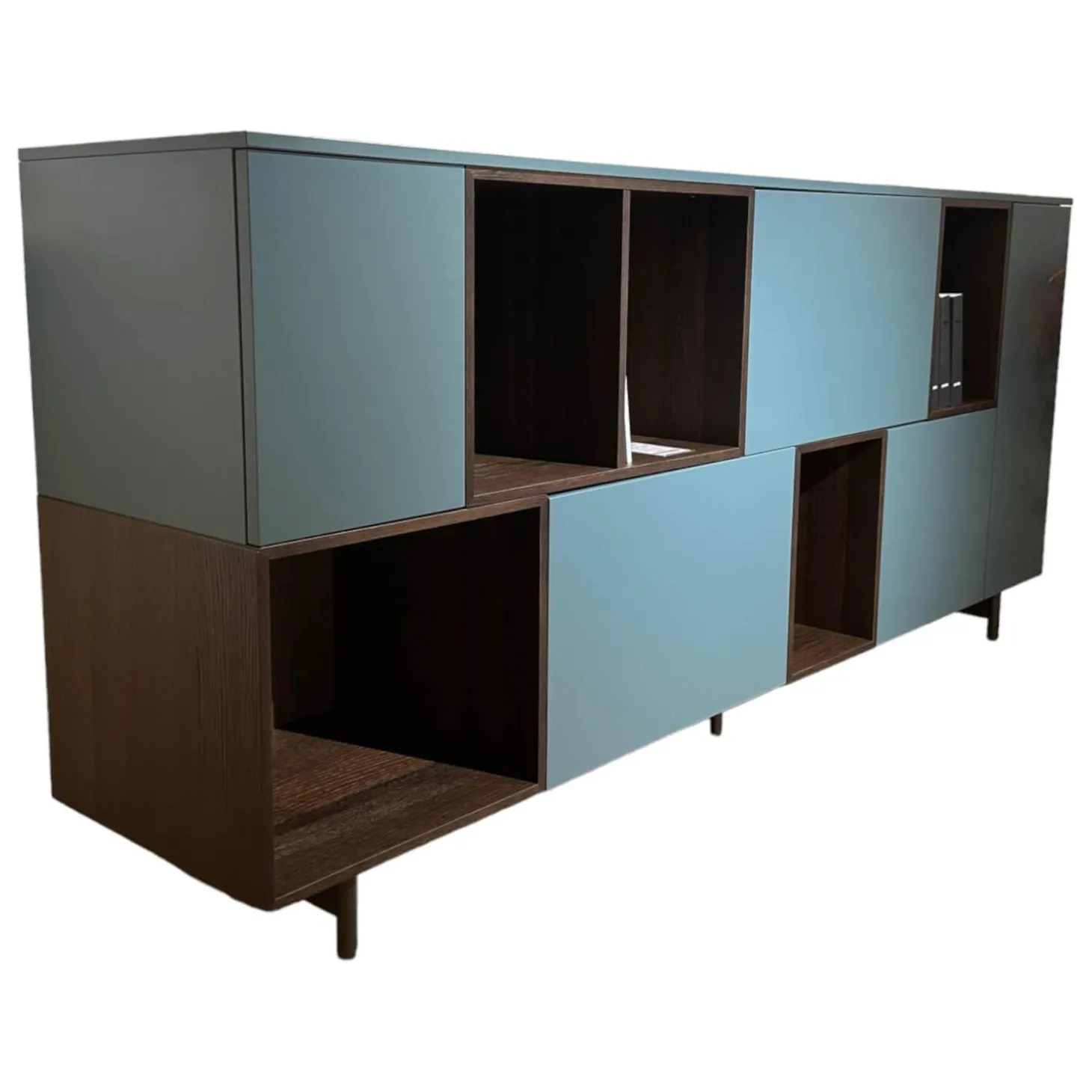 Sideboard Eiche Termort Türkis Dunkelbraun