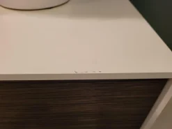 Sideboard Face TV-Möbel Seidenglanz Weiß Dunkles Holz