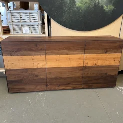 Sideboard Farn Astiger Nussbaum Natur Geölt Innen Birke Mit Einlage Rundum Eibe