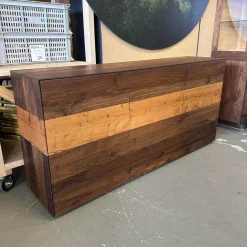 Sideboard Farn Astiger Nussbaum Natur Geölt Innen Birke Mit Einlage Rundum Eibe