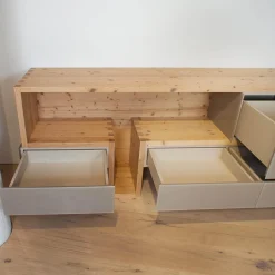 Sideboard Fineline Fichte Altholz Bianco Glas Farbe 408 Terra