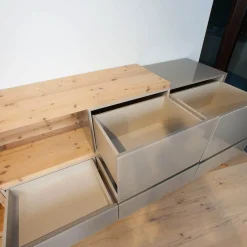 Sideboard Fineline Fichte Altholz Bianco Glas Farbe 408 Terra